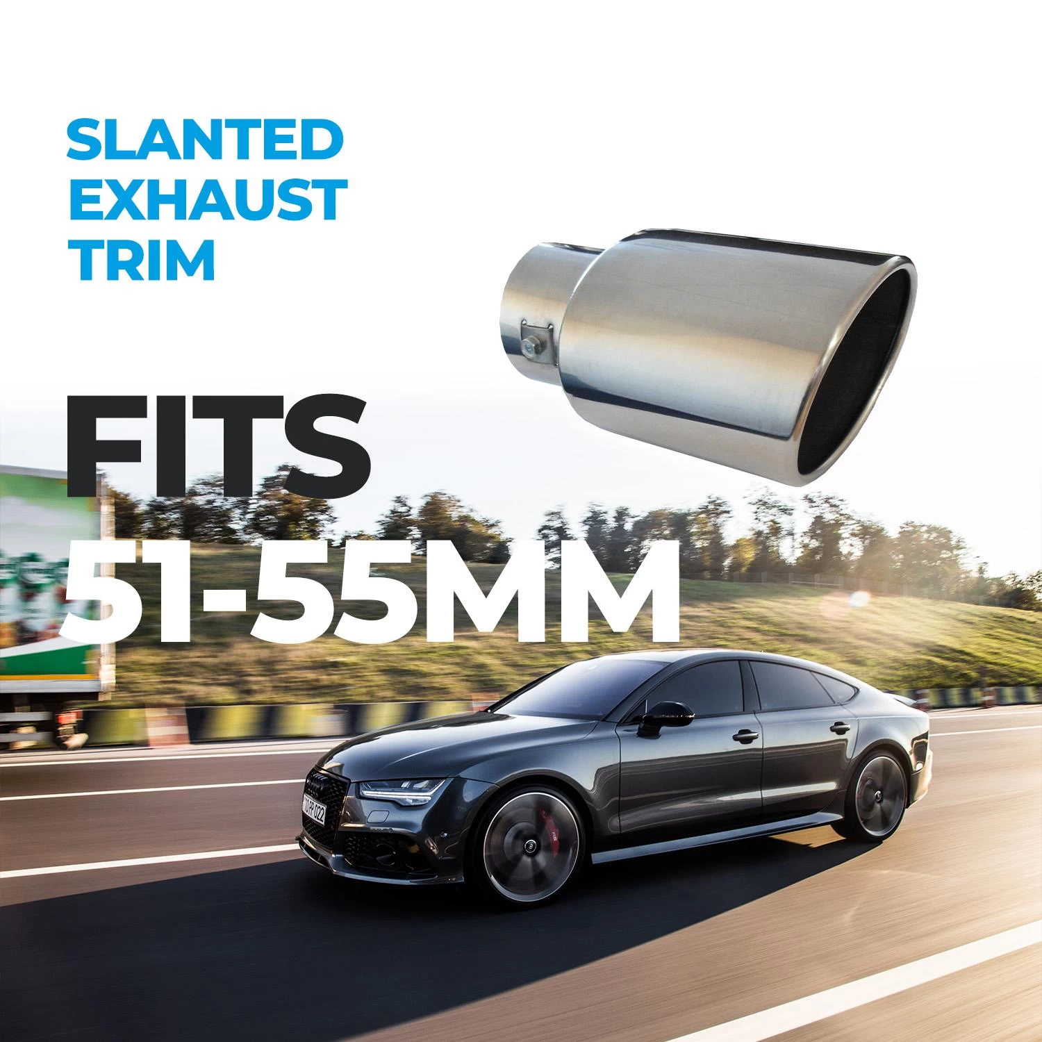 Simply Oval Slant Exhaust Trim 45 - 60mm 5 Simply Oval Slant Exhaust Trim 45 - 60mm - Image 3