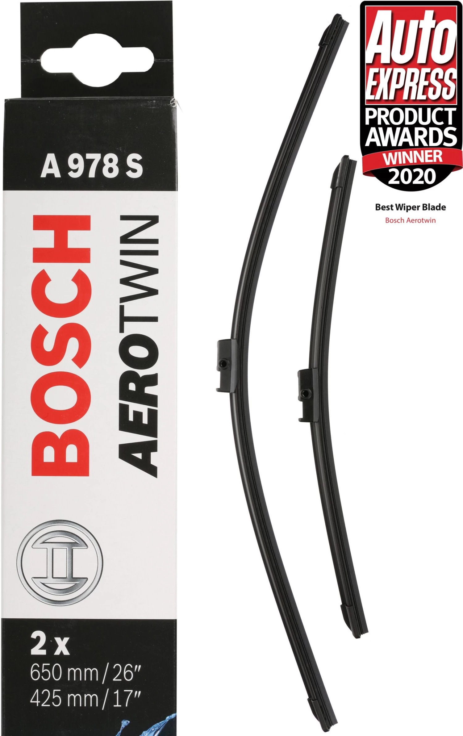 Bosch A978S Wiper Blades - Front Pair 3 Bosch A978S Wiper Blades - Front Pair