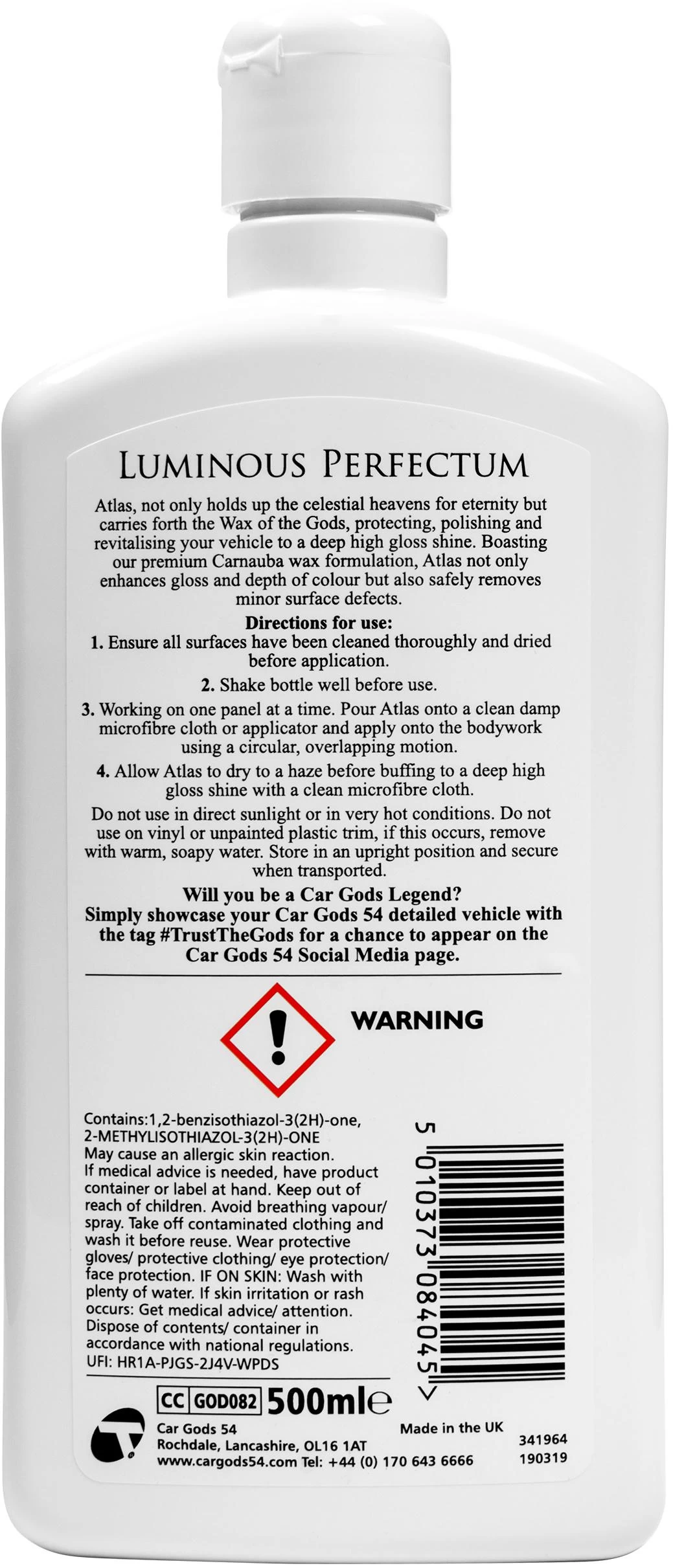 Car Gods 54 Atlas Wax Of The Gods 500ml 4 Car Gods 54 Atlas Wax Of The Gods 500ml - Image 2