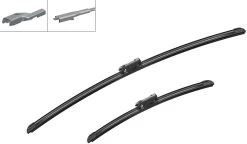Bosch AM246S Wiper Blades - Front Pair 8 Bosch AM246S Wiper Blades - Front Pair -Motorcycle Equipment 238209b