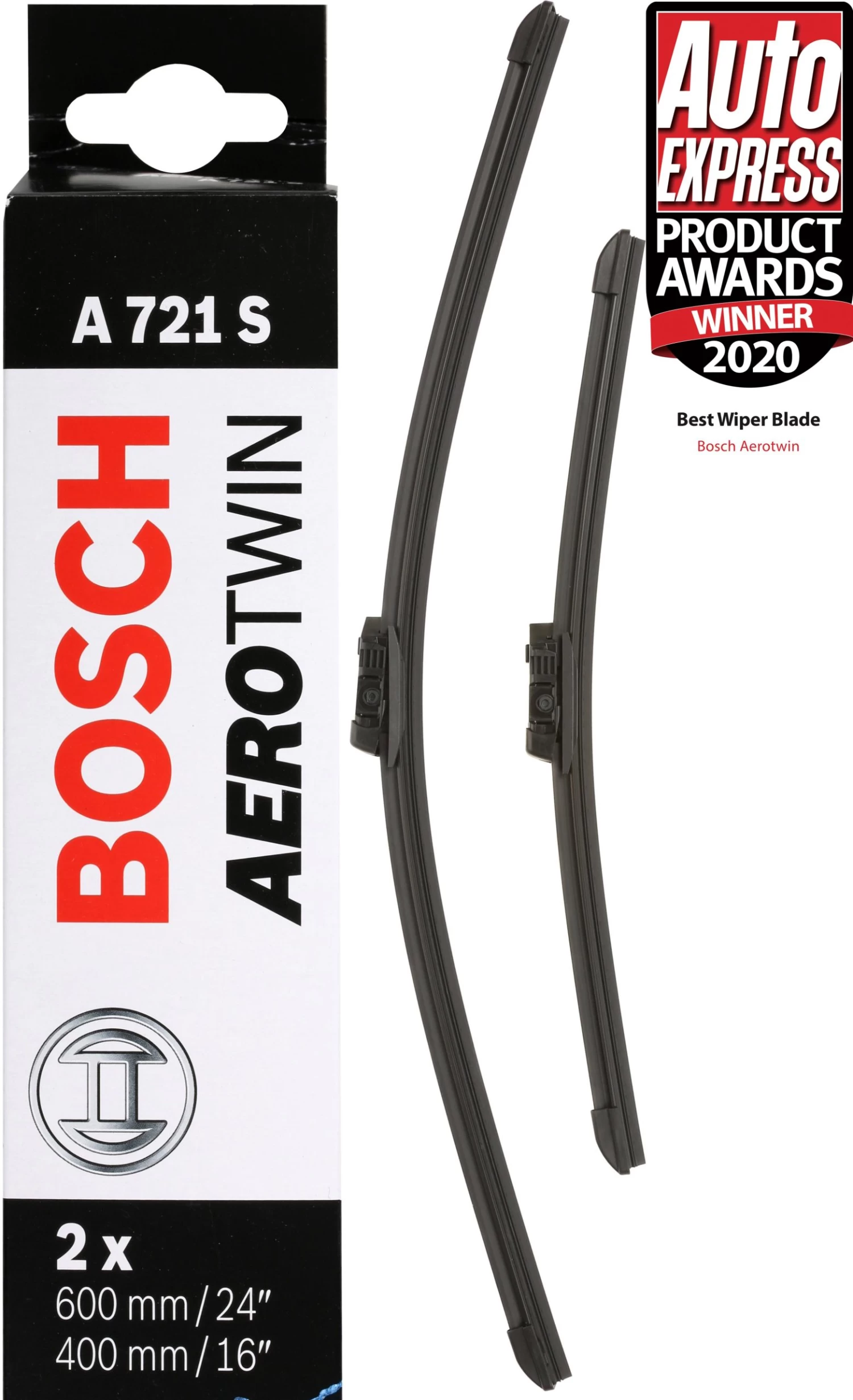 Bosch A721S Wiper Blades - Front Pair 3 Bosch A721S Wiper Blades - Front Pair