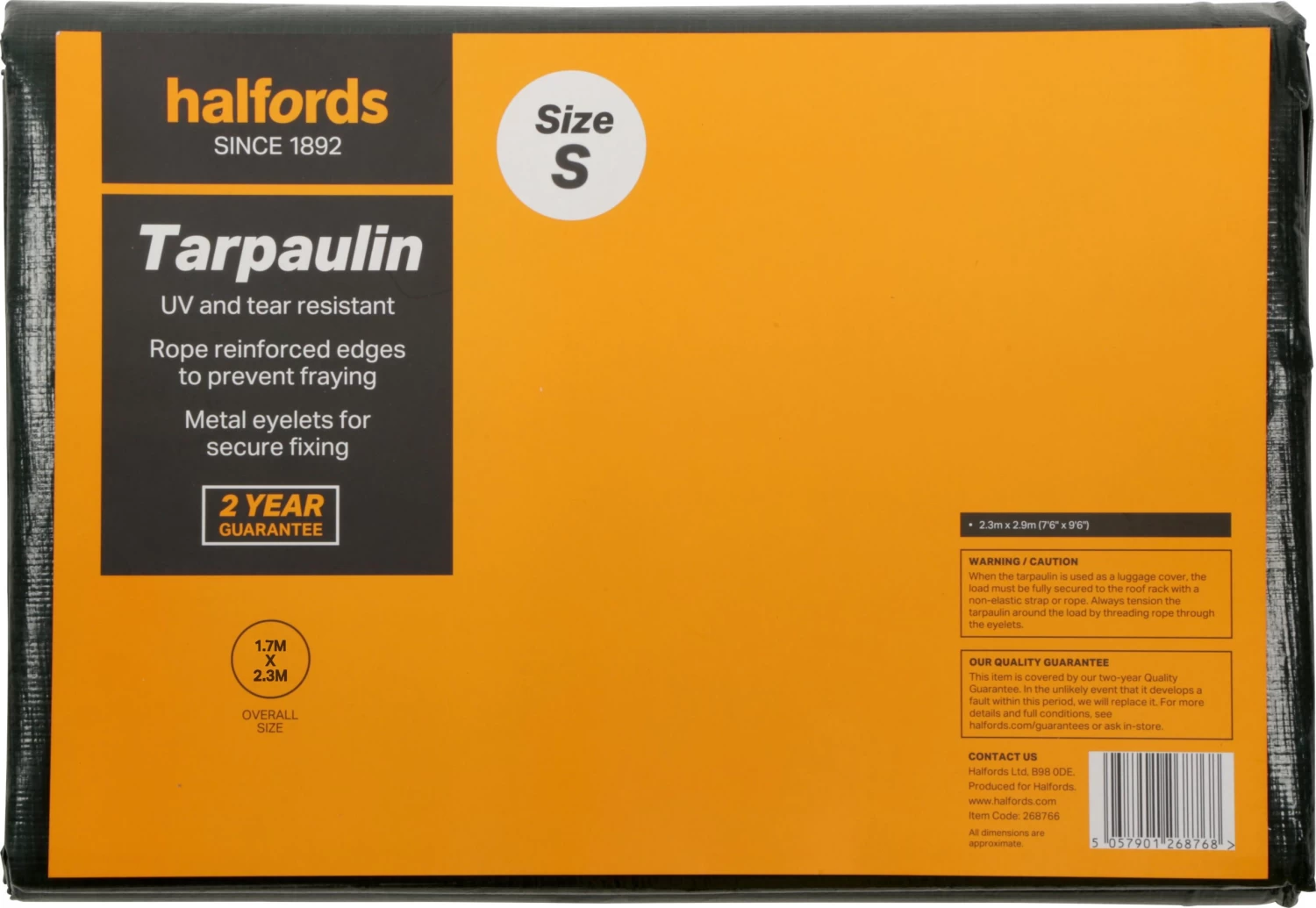 Halfords Tarpaulin Small 2019 3 Halfords Tarpaulin Small 2019