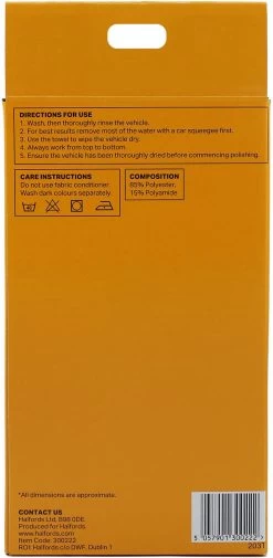 Halfords Drying Towel -Motorcycle Equipment 300222b