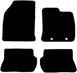Halfords Ford Fiesta Mk6 - Set Of 4 Standard Car Mats 2 Clips (EE0261)