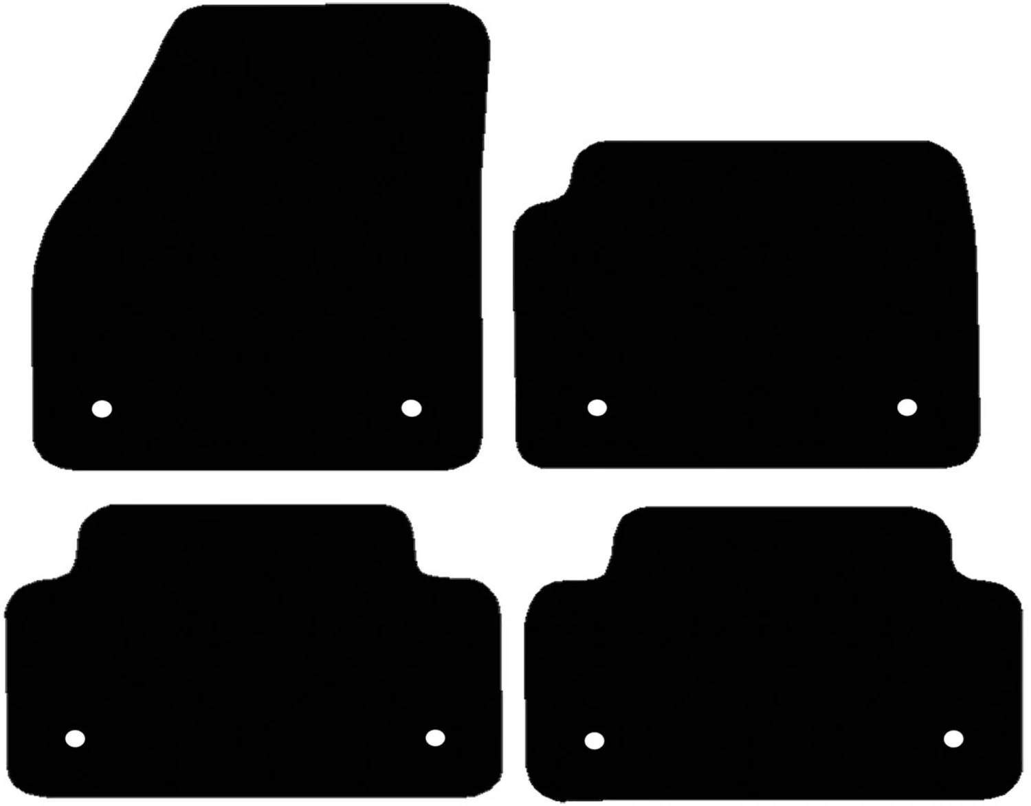 Jaguar E Pace - Set Of 4 Standard Car Mats 8 Clips (EE0412) 3 Jaguar E Pace - Set Of 4 Standard Car Mats 8 Clips (EE0412)