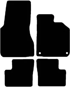Halfords Smart ForFour - Set Of 4 Standard Car Mats 4 Clips (EE0857)