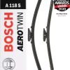 Bosch A118S Wiper Blades - Front Pair -Motorcycle Equipment 323839