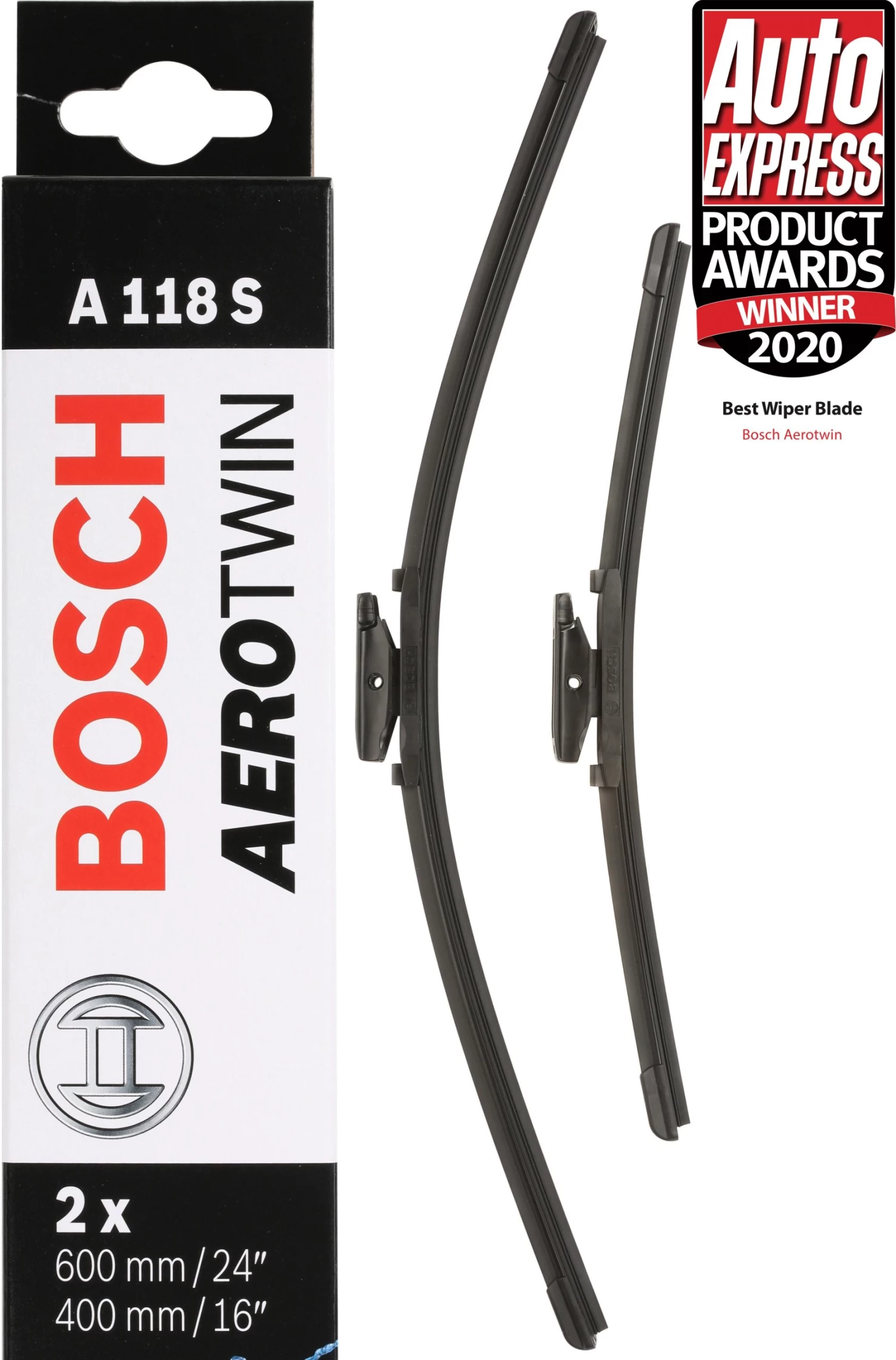 Bosch A118S Wiper Blades - Front Pair 3 Bosch A118S Wiper Blades - Front Pair