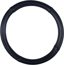 Halfords Black 100% Leather Steering Wheel Cover -Motorcycle Equipment 342118b