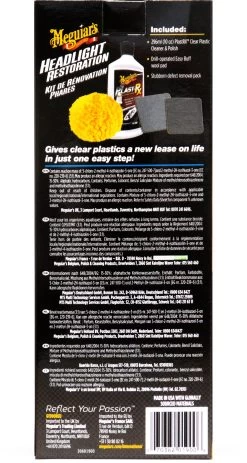 Meguiars One Step Headlight Restoration Kit -Motorcycle Equipment 342649b