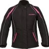 Duchinni Vienna Ladies Motorcycle Jacket - Black And Pink -Motorcycle Equipment 354278