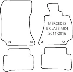 Mercedes E Class - Luxury Mats 4 Clips (WW3678) 8 Mercedes E Class - Luxury Mats 4 Clips (WW3678) -Motorcycle Equipment 458662a