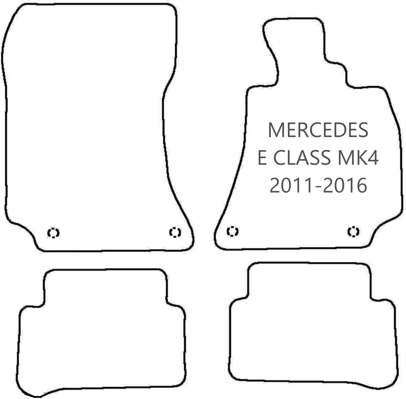 Mercedes E Class - Luxury Mats 4 Clips (WW3678) 4 Mercedes E Class - Luxury Mats 4 Clips (WW3678) - Image 2