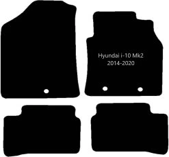 Hyundai I-10 - Premium Mats 3 Clips (WW3233) -Motorcycle Equipment 458846a