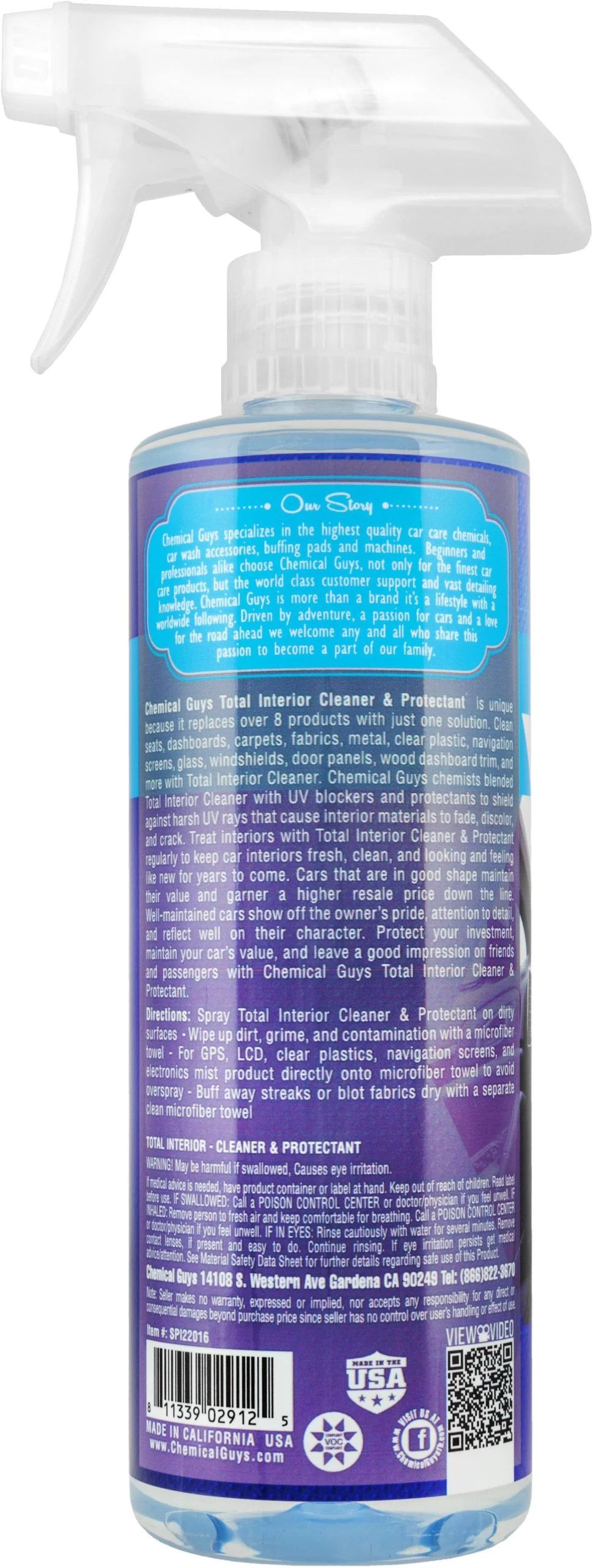 Chemical Guys Total Interior Clean And Protect 16oz 4 Chemical Guys Total Interior Clean And Protect 16oz - Image 2