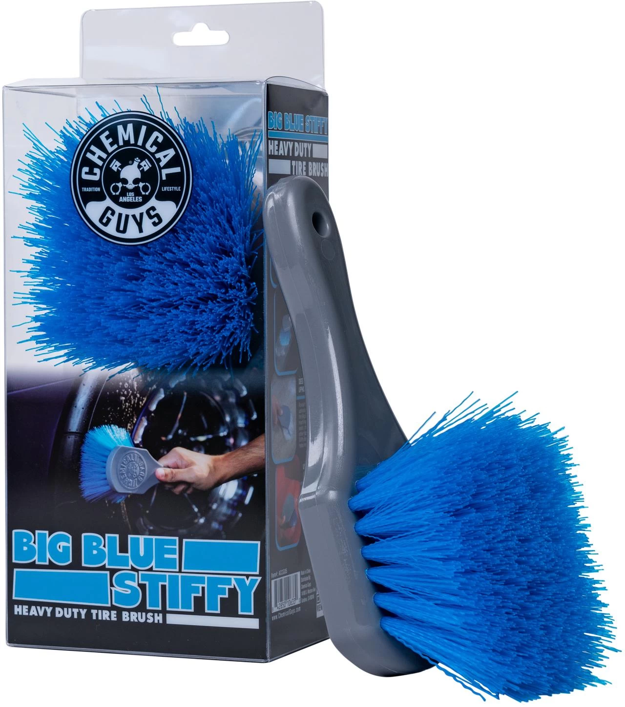 Chemical Guys Big Blue Stiffy Tyre Brush 3 Chemical Guys Big Blue Stiffy Tyre Brush