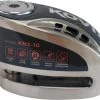 Kovix KNX10 10mm 120db Alarm Disc Lock - Brushed Metal -Motorcycle Equipment 723806