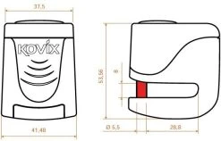 Kovix KS6 5.5mm 120db Alarm Disc Lock - Brushed Metal 5 Kovix KS6 5.5mm 120db Alarm Disc Lock - Brushed Metal -Motorcycle Equipment 723918a