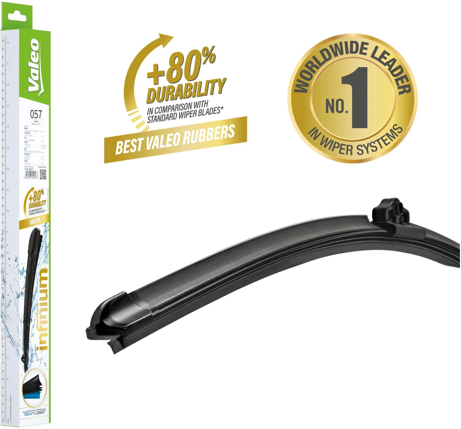 Valeo Infinium Single Wiper Blade 057 3 Valeo Infinium Single Wiper Blade 057