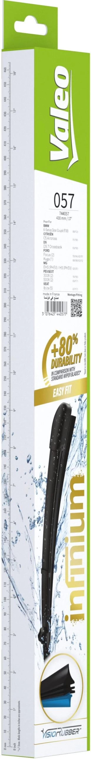 Valeo Infinium Single Wiper Blade 057 5 Valeo Infinium Single Wiper Blade 057 - Image 3