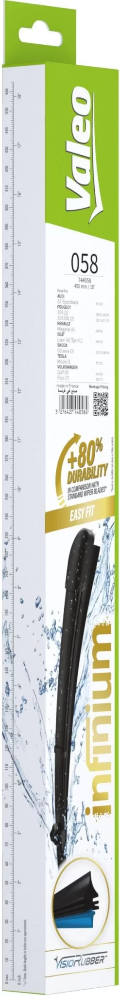 Valeo Infinium Single Wiper Blade 058 -Motorcycle Equipment 768126b scaled