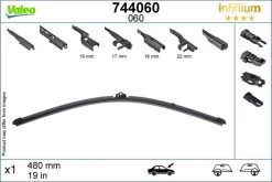 Valeo Infinium Single Wiper Blade 060 -Motorcycle Equipment 768134d