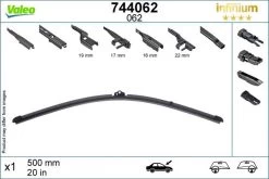 Valeo Infinium Single Wiper Blade 062 11 Valeo Infinium Single Wiper Blade 062 -Motorcycle Equipment 768142d