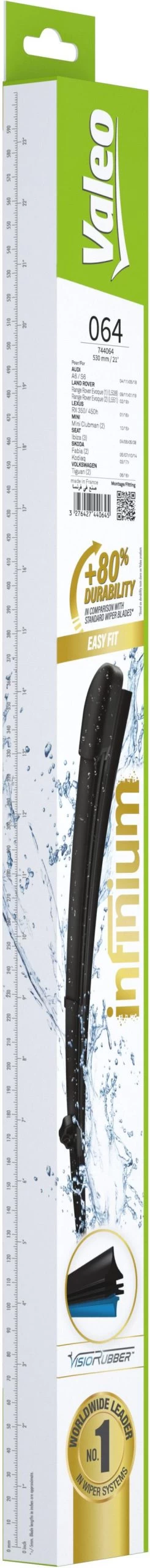 Valeo Infinium Single Wiper Blade 064 5 Valeo Infinium Single Wiper Blade 064 - Image 3