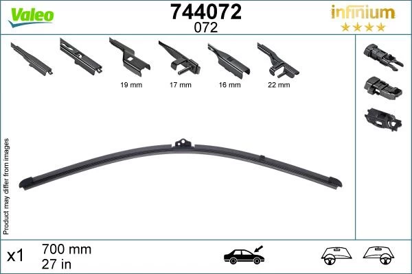 Valeo Infinium Single Wiper Blade 072 7 Valeo Infinium Single Wiper Blade 072 - Image 5