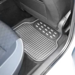 Streetwize 4 Piece Heavy Duty Metallic Style Mat Set - Black & Chrome 7 Streetwize 4 Piece Heavy Duty Metallic Style Mat Set - Black & Chrome -Motorcycle Equipment 822166b