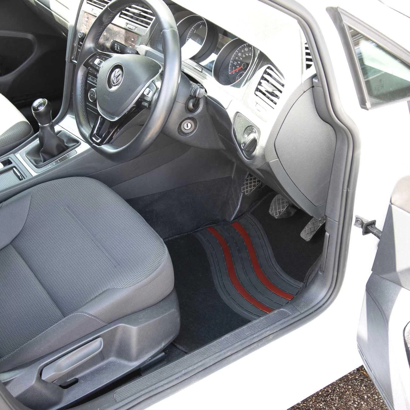 Streetwize Wave Carpet Car Mats - Red 5 Streetwize Wave Carpet Car Mats - Red - Image 3